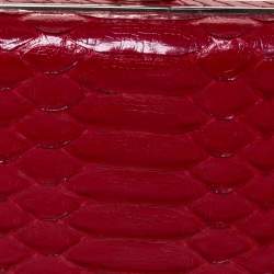 مملوكة مسبقًا Miu Miu Red Python Box Chain Clutch
