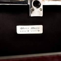 مملوكة مسبقًا Miu Miu Red Python Box Chain Clutch