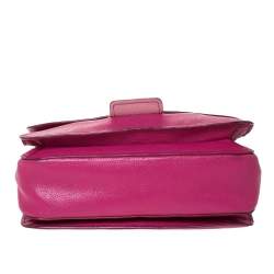 Pre Owned حقيبة ميو ميو جلد مادراس ثنائي اللون بقفل دفع وقلاب