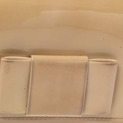 Miu Miu Beige Patent Leather Bow Continental Wallet