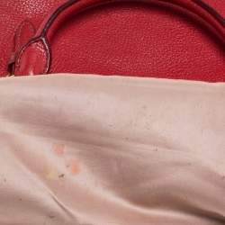 Miu Miu Red Madras Leather Tote 