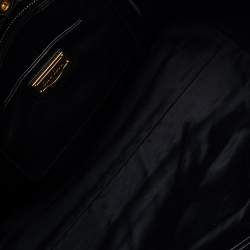 Miu Miu Black Madras Leather Studded Handle Tote