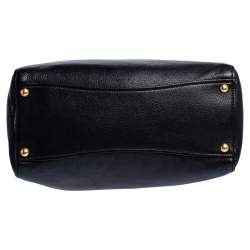 Miu Miu Black Madras Leather Studded Handle Tote