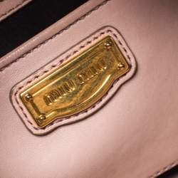 Pre Owned Miu Miu Light Beige Matalesse Leather Flap Tote