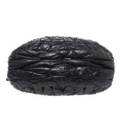 Pre Owned حقيبة يد ميو ميو أبريتو جلد مبطنة سوداء 