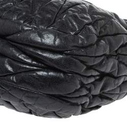 Pre Owned حقيبة يد ميو ميو أبريتو جلد مبطنة سوداء 