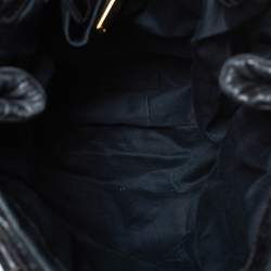 Pre Owned حقيبة يد ميو ميو أبريتو جلد مبطنة سوداء 