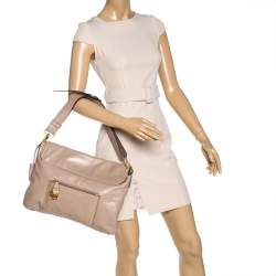Miu Miu Beige Vitello Soft Leather Flap Shoulder Bag