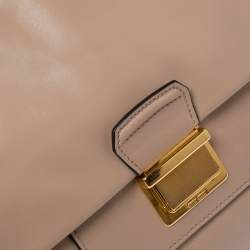 Miu Miu Beige Vitello Soft Leather Flap Shoulder Bag