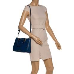 Pre Owned حقيبة كتف ميو ميو مادراس متوسطة جلد أزرق