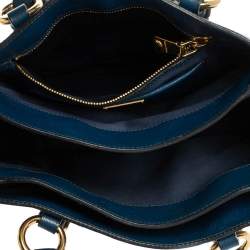 Pre Owned حقيبة كتف ميو ميو مادراس متوسطة جلد أزرق