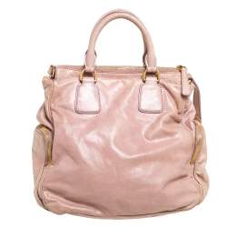 Miu Miu Old Rose Vitello Leather Satchel