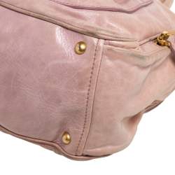Miu Miu Old Rose Vitello Leather Satchel
