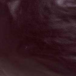 Pre Owned Miu Miu Burgundy Leather Shopper Tote