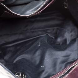 Pre Owned Miu Miu Burgundy Leather Shopper Tote