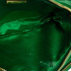 Pre Owned Miu Miu Green Matelasse Leather Mini Crossbody Bag