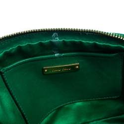 Pre Owned Miu Miu Green Matelasse Leather Mini Crossbody Bag