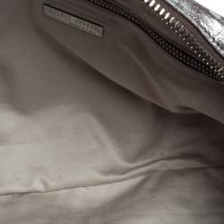 Miu Miu Silver/Cream Leather and Python Zip Satchel