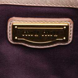 Pre Owned Miu Miu Pink Leather Bauletto Aperto Bag