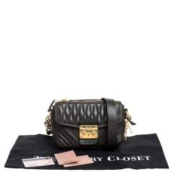 Pre Owned Miu Miu Olive Green Nappa Leather Biker Shoulder Bag