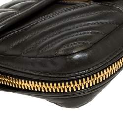 Pre Owned Miu Miu Olive Green Nappa Leather Biker Shoulder Bag