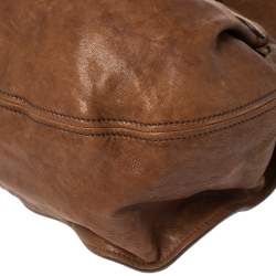 Pre Owned Miu Miu Tri Color Ostrich and Leather Top Handle Bag