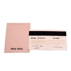 Pre Owned Miu Miu Blue Croc Embossed Leather Crossbody Bag