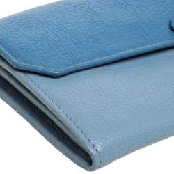 مملوكة مسبقًا Miu Miu Bi Color Madras Leather Flap Wallet on Chain