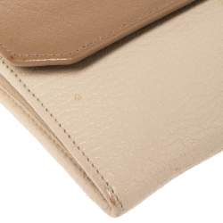 Miu Miu Cream/Beige Leather Wallet On Chain
