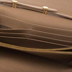 Miu Miu Cream/Beige Leather Wallet On Chain