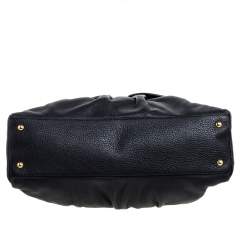 Miu Miu Black Leather Double Pocket Tote