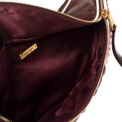 Miu Miu Burgundy/Pink Matelassé Leather Rider Belt Bag