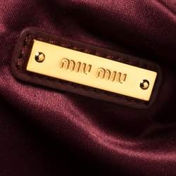 Miu Miu Burgundy/Pink Matelassé Leather Rider Belt Bag