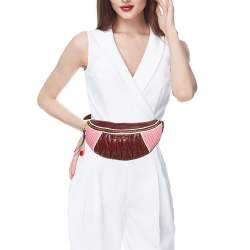 Miu Miu Burgundy/Pink Matelassé Leather Rider Belt Bag
