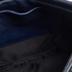 Pre Owned حقيبة كلتش ميو ميو جلد ماتيلاس أزرق كحلي بإطار