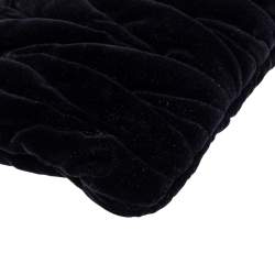 Miu Miu Black Velvet Matelasse Chain Clutch 