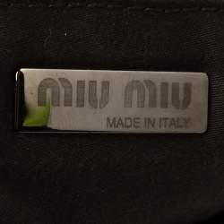 Pre Owned Miu Miu Copper Leather Boston Bag