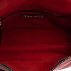 Miu Miu Red Leather Grace Shoulder Bag