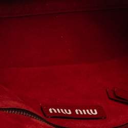 Miu Miu Red Leather Grace Shoulder Bag