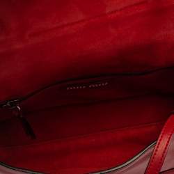 Miu Miu Red Leather Grace Shoulder Bag