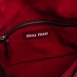 Miu Miu Red Leather Grace Shoulder Bag