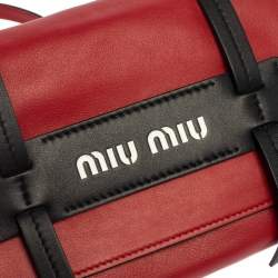 Miu Miu Red Leather Grace Shoulder Bag