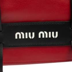 Miu Miu Red Leather Grace Shoulder Bag