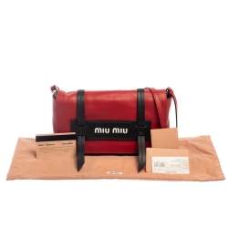 Miu Miu Red Leather Grace Shoulder Bag