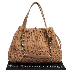 مملوكة مسبقًا Bvlgari Beige Quilted Leather Monette Tote