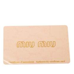 Pre Owned حقيبة كلتش ميو ميو قلاب جلد ماتيلاس بيج