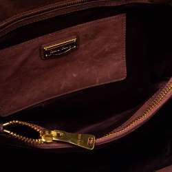 Pre Owned Miu Miu Pink Vitello Shine Leather Tote