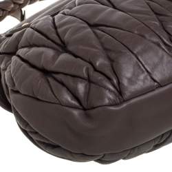 Pre Owned حقيبة هوبو ميو ميو كوفير جلد ماتيلاس رصاصي داكن