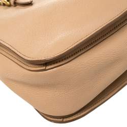 Pre Owned Miu Miu Pink Madras Leather Tote