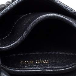Miu Miu Black Matelasse Leather Coffer Charm Chain Bag